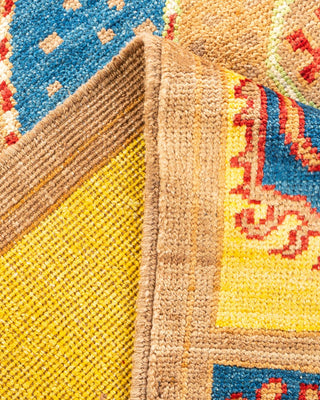 Contemporary Modern Yellow Wool Area Rug 6' 2" x 8' 10" - Solo Rugs