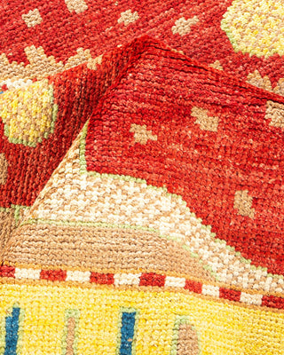 Contemporary Modern Yellow Wool Area Rug 6' 2" x 8' 10" - Solo Rugs