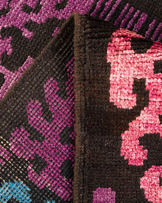 Contemporary Modern Purple Wool Area Rug 6' 5" x 9' 1" - Solo Rugs