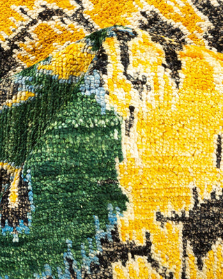 Contemporary Modern Black Wool Area Rug 6' 1" x 9' 0" - Solo Rugs