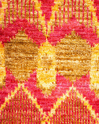 Contemporary Modern Green Wool Area Rug 4' 1" x 6' 2" - Solo Rugs