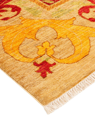 Contemporary Arts & Crafts Red Wool Area Rug 9' 10" x 13' 10" - Solo Rugs