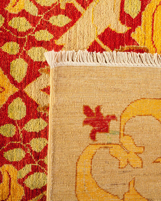 Contemporary Arts & Crafts Red Wool Area Rug 9' 10" x 13' 10" - Solo Rugs