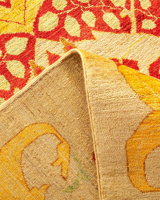 Contemporary Arts & Crafts Red Wool Area Rug 9' 10" x 13' 10" - Solo Rugs