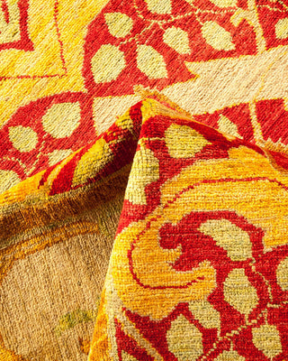 Contemporary Arts & Crafts Red Wool Area Rug 9' 10" x 13' 10" - Solo Rugs