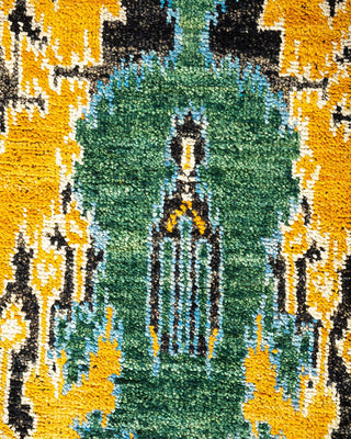 Contemporary Modern Black Wool Area Rug 7' 10" x 9' 10" - Solo Rugs
