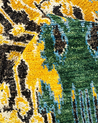 Contemporary Modern Black Wool Area Rug 7' 10" x 9' 10" - Solo Rugs