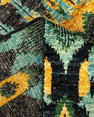 Contemporary Modern Black Wool Area Rug 5' 10" x 8' 10" - Solo Rugs
