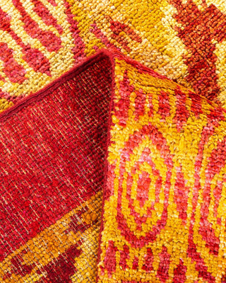 Contemporary Modern Orange Wool Area Rug 6' 1" x 9' 3" - Solo Rugs