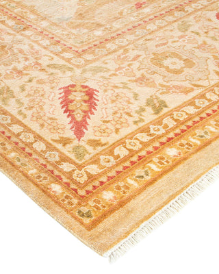 Traditional Mogul Orange Wool Area Rug 9' 0" x 12' 1" - Solo Rugs