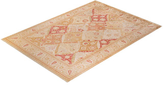 Traditional Mogul Orange Wool Area Rug 9' 0" x 12' 1" - Solo Rugs