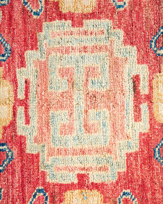 Traditional Khotan Orange Wool Runner 6' 7" x 11' 3" - Solo Rugs