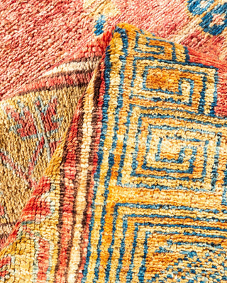 Traditional Khotan Orange Wool Runner 6' 7" x 11' 0" - Solo Rugs
