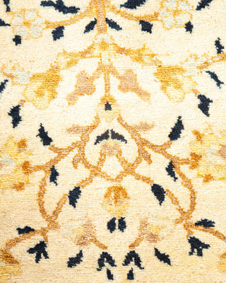 Traditional Mogul Ivory Wool Square Area Rug 6' 2" x 6' 2" - Solo Rugs
