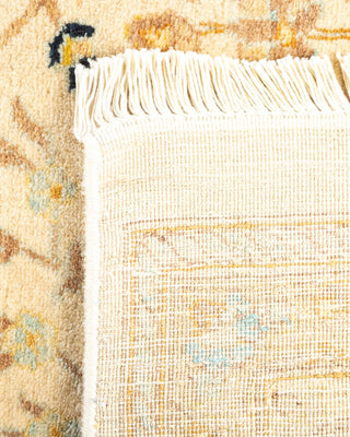 Traditional Mogul Ivory Wool Square Area Rug 6' 2" x 6' 2" - Solo Rugs