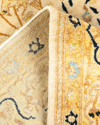Traditional Mogul Ivory Wool Square Area Rug 6' 2" x 6' 2" - Solo Rugs
