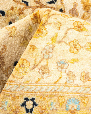Traditional Mogul Ivory Wool Square Area Rug 6' 2" x 6' 2" - Solo Rugs