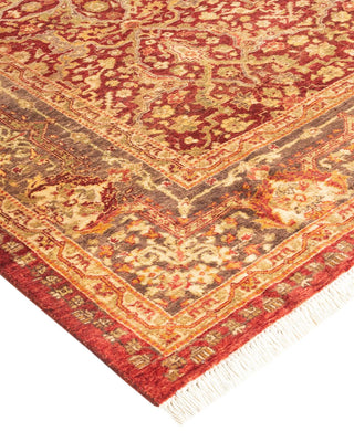 Traditional Mogul Red Wool Area Rug 5' 3" x 7' 10" - Solo Rugs