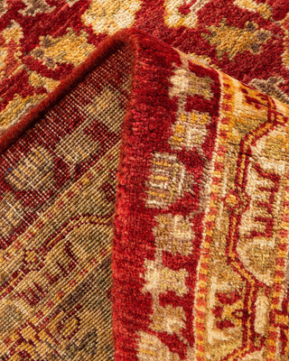 Traditional Mogul Red Wool Area Rug 5' 3" x 7' 10" - Solo Rugs