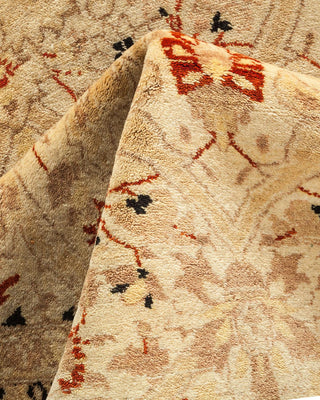 Traditional Mogul Ivory Wool Area Rug 5' 0" x 7' 9" - Solo Rugs
