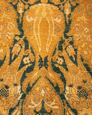 Traditional Mogul Yellow Wool Area Rug 5' 1" x 8' 0" - Solo Rugs