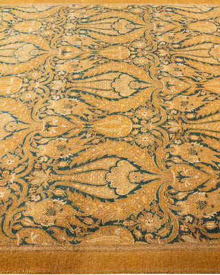 Traditional Mogul Yellow Wool Area Rug 5' 1" x 8' 0" - Solo Rugs