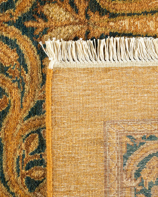 Traditional Mogul Yellow Wool Area Rug 5' 1" x 8' 0" - Solo Rugs