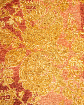 Traditional Mogul Pink Wool Area Rug 4' 2" x 6' 1" - Solo Rugs