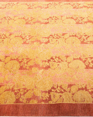 Traditional Mogul Pink Wool Area Rug 4' 2" x 6' 1" - Solo Rugs