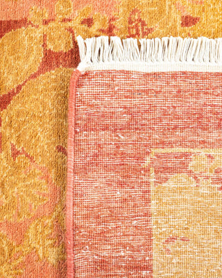Traditional Mogul Pink Wool Area Rug 4' 2" x 6' 1" - Solo Rugs