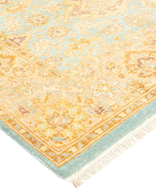 Traditional Mogul Light Blue Wool Area Rug 4' 3" x 6' 3" - Solo Rugs