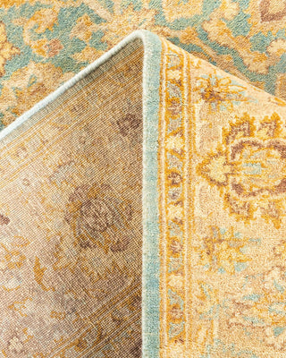 Traditional Mogul Light Blue Wool Area Rug 4' 3" x 6' 3" - Solo Rugs