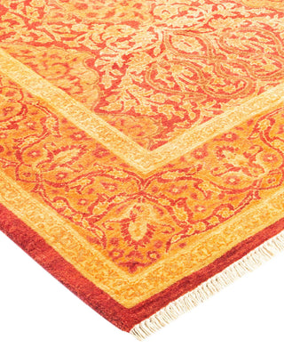 Traditional Mogul Orange Wool Area Rug 4' 2" x 6' 4" - Solo Rugs
