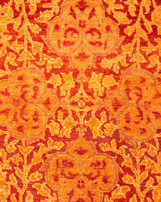 Traditional Mogul Orange Wool Runner 2' 6" x 15' 10" - Solo Rugs