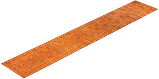 Traditional Mogul Orange Wool Runner 2' 6" x 15' 10" - Solo Rugs