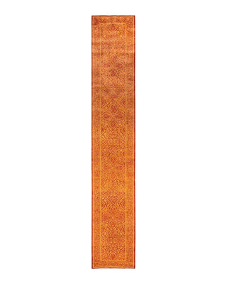 Traditional Mogul Orange Wool Runner 2' 6" x 15' 10" - Solo Rugs