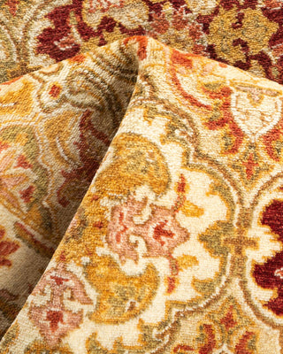 Traditional Mogul Ivory Wool Runner 2' 7" x 13' 3" - Solo Rugs