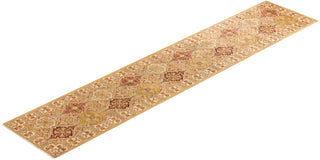 Traditional Mogul Ivory Wool Runner 2' 7" x 13' 3" - Solo Rugs