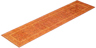 Traditional Mogul Orange Wool Runner 2' 6" x 10' 8" - Solo Rugs
