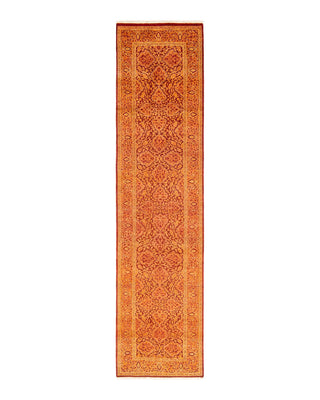 Traditional Mogul Orange Wool Runner 2' 6" x 10' 8" - Solo Rugs