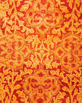 Traditional Mogul Orange Wool Runner 2' 7" x 9' 9" - Solo Rugs