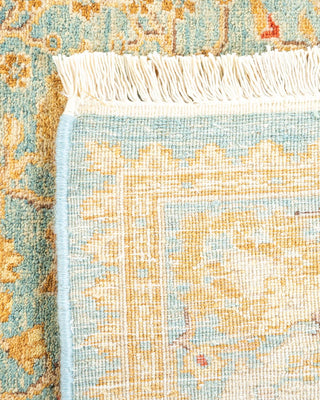 Traditional Mogul Light Blue Wool Runner 2' 8" x 10' 1" - Solo Rugs