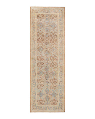 Traditional Mogul Brown Wool Area Rug 3' 0" x 9' 1" - Solo Rugs