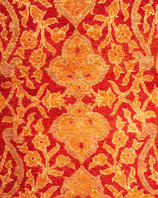 Traditional Mogul Orange Wool Runner 3' 0" x 9' 1" - Solo Rugs