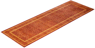 Traditional Mogul Orange Wool Runner 3' 0" x 9' 1" - Solo Rugs