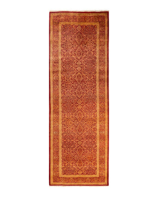 Traditional Mogul Orange Wool Runner 3' 0" x 9' 1" - Solo Rugs
