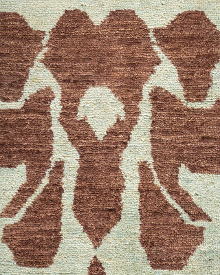 Contemporary Eclectic Ivory Wool Area Rug 7' 9" x 9' 10" - Solo Rugs