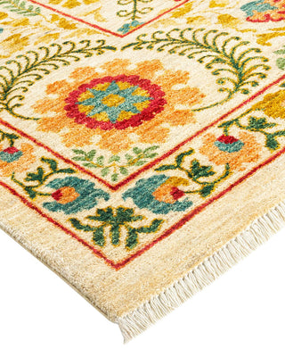 Suzani, One-of-a-Kind Handmade Area Rug - Ivory, 17' 10" x 11' 10" - Solo Rugs