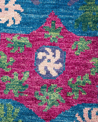 Contemporary Modern Green Wool Area Rug 6' 2" x 8' 7" - Solo Rugs