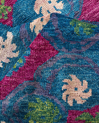 Contemporary Modern Green Wool Area Rug 6' 2" x 8' 7" - Solo Rugs